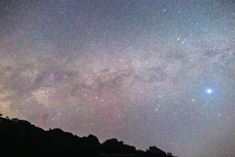 The winter Milky Way, shot from Talakaveri, Coorg.