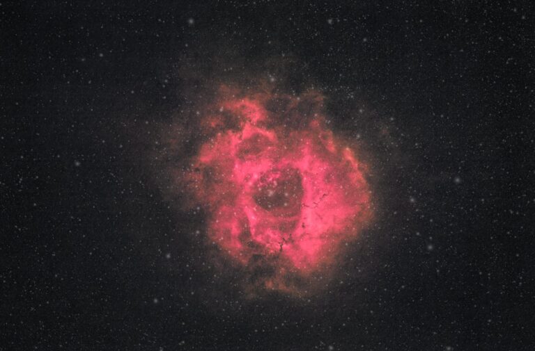 Rosette Nebula, NGC 2237, processed astrophotography image by Sankaranarayanan Viswanathan.